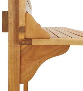 Barowy stolik balkonowy, 90x37x122,5 cm, lite drewno akacjowe