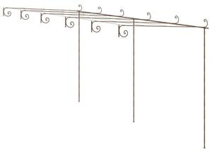 Pergola ogrodowa, antyczny brąz, 6x3x2,5 m, żelazo