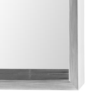 Lustro ścienne oprawione syntetyczna rama imitacja drewna szare 50 x 140 cm Orion Beliani