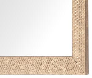 Lustro wiszące ścienne mosiężna rama 50 x 130 cm prostokątne Ajaccio Beliani