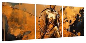 Obraz - Abstrakcja wróżki (z zegarem) (90x30 cm)