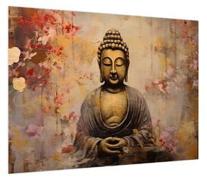 Obraz - Budda, malarstwo (70x50 cm)