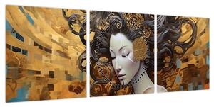 Obraz - Lekkość (z zegarem) (90x30 cm)