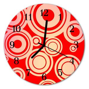 Zegar ścienny okrągły Czerwone kółka
