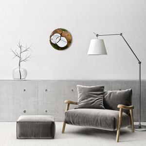 Zegar szklany okrągły Kokosy