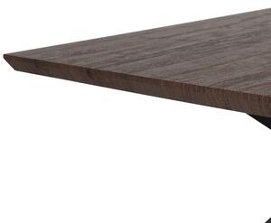 Industrialny stół do jadalni w ciemne drewno blat MDF metalowe nogi Spectra Beliani