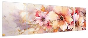 Obraz - Kwiaty (170x50 cm)