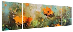 Obraz - Kwiaty (170x50 cm)