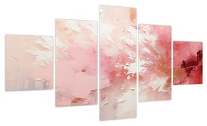 Obraz - Różowa abstrakcja (125x70 cm)