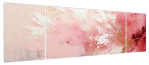 Obraz - Różowa abstrakcja (170x50 cm)