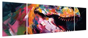 Obraz - Dinozaur, malarstwo (170x50 cm)