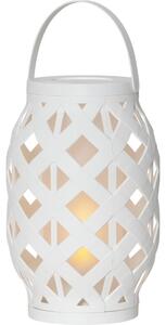 Biały lampion Star Trading Flame Lantern, wys. 23 cm