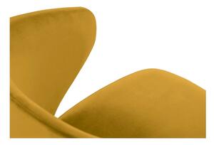 Żółte krzesło z aksamitnym obiciem Windsor & Co Sofas Nemesis