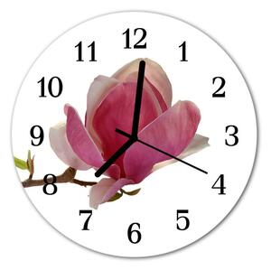 Zegar ścienny okrągły Kwiat magnolii