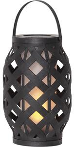 Czarny lampion Star Trading Flame Lantern, wys. 23 cm