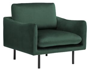 Komplet wypoczynkowy welurowy do salonu sofa 3-osobowa i fotel zielony Vinterbro Beliani