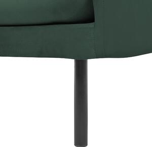 Fotel welurowy w stylu glamour czarne nóżki zielony Vinterbro Beliani