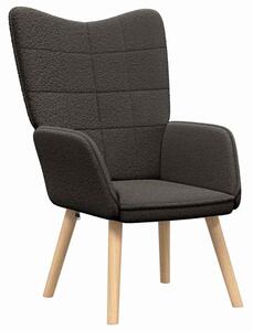 Fotel ciemnoszary 62 x 67 x 95,5 cm tkanina sherpa