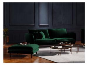 Zielony aksamitny podnóżek Cosmopolitan Design Vienna, 100x80 cm
