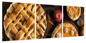 Obraz - Ciasto dyniowe (z zegarem) (90x30 cm)