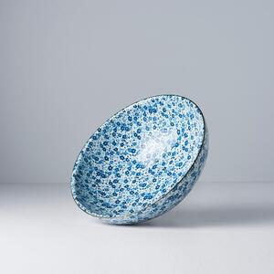Niebiesko-biała miska ceramiczna MIJ Daisy, ø 21,5 cm