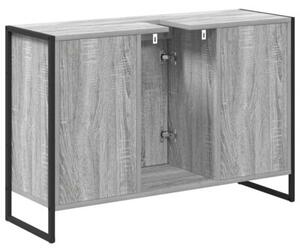 Industrialna szafka łazienkowa szara sonoma z materiału drewnopochodnego, 3-drzwiowa, 90 x 30 x 60 cm