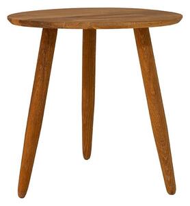 Stolik z litego drewna dębowego Canett Uno, ø 40 cm