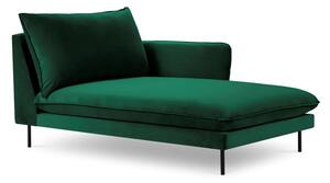 Zielony aksamitny szezlong z podłokietnikiem po prawej stronie Cosmopolitan Design Vienna