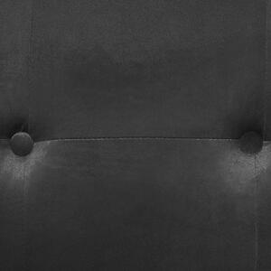 Sofa 3-osobowa ciemnoszara welurowa pikowana metalowe srebrne nogi Avaldsenes Beliani