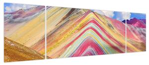Obraz - Rainbow Mountain, Peru (170x50 cm)