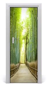 Naklejka fototapeta na drzwi Las bambusowy