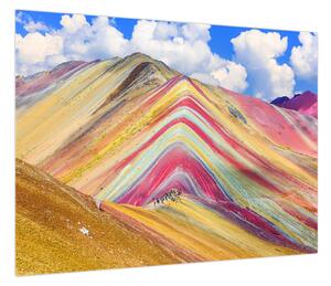Obraz - Rainbow Mountain, Peru (70x50 cm)