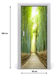 Naklejka fototapeta na drzwi Las bambusowy