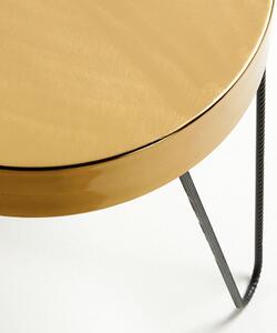 Stolik w złotym kolorze Kave Home Juvenil, wys. 45 cm