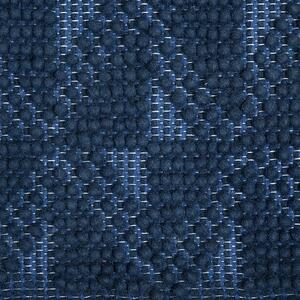 Dywan wełniany 160x230cm geometryczny wzór ręcznie tkany ciemnoniebieski Savran Beliani