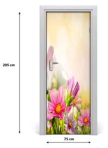 Okleina Naklejka fototapeta na drzwi Polne kwiaty