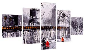 Obraz - Obraz olejny przedstawiający miasto II. (125x70 cm)