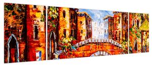 Obraz - Obraz olejny przedstawiający miasto III. (170x50 cm)
