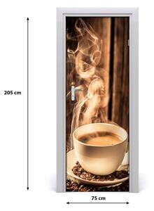 Naklejka na drzwi samoprzylepna Aromatyczna kawa