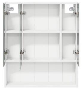 Szafka z lustrem do łazienki z półką biały 60 x 14.5 x 70 cm
