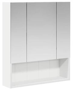 Szafka z lustrem do łazienki z półką biały 60 x 14.5 x 70 cm