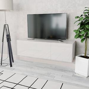 Szafka TV, 120x40x34 cm, materiał drewnopochodny, biała/połysk