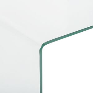 Zestaw 2 minimalistycznych stolików pomocniczych prostokątnych szkło Kendall Beliani