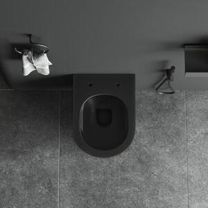 Miska WC HYDROSAN LUMA-MTB-GL-RIM-03 Owalny Czarny mat / Złoty matowy pasek