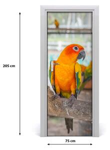 Naklejka samoprzylepna na drzwi Papuga