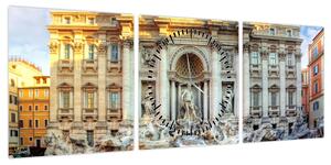 Obraz - Fontanna di Trevi (z zegarem) (90x30 cm)