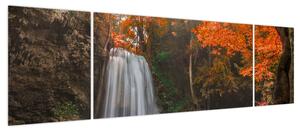 Obraz - Wodospad w Tajlandii (170x50 cm)