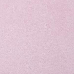Okrągła pufa welurowa różowa glam salon sypialnia nowoczesna Millen Beliani