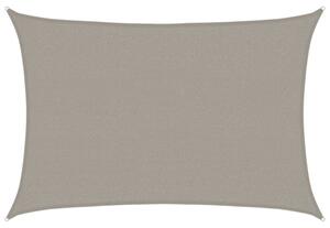 Żagiel przeciwsłoneczny, 160 g/m², jasnoszary, 2,5x4 m, hdpe