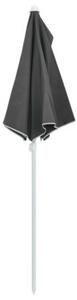 Półokrągły parasol ogrodowy na słupku, 180x90 cm, antracytowy